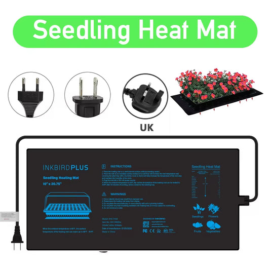 20.75X10Cm EU/US/UK/AU Plug Seedling Heat Mat Waterproof Plant Seed Germination Propagation Clone Starter Warm Pad Mat Garden